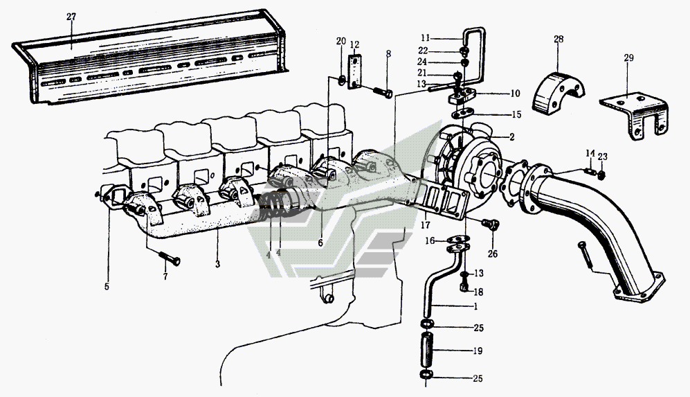 Выпускной коллектор WD615(1)