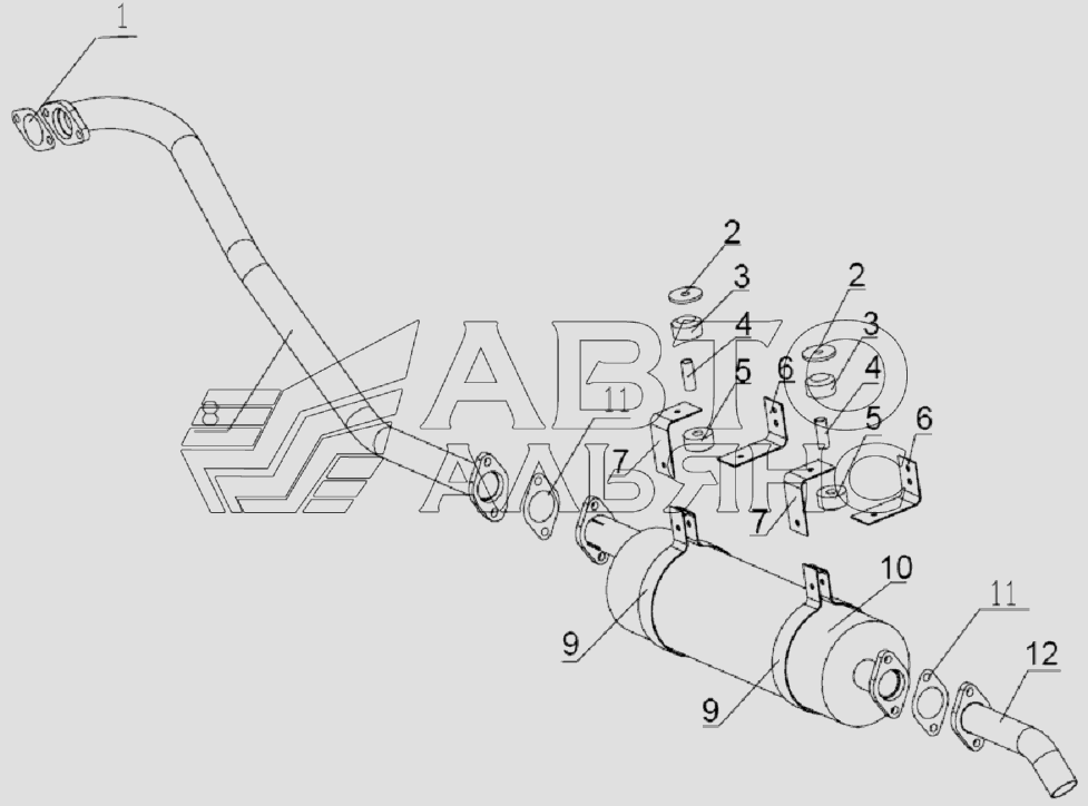 1200D126 Exhaust system