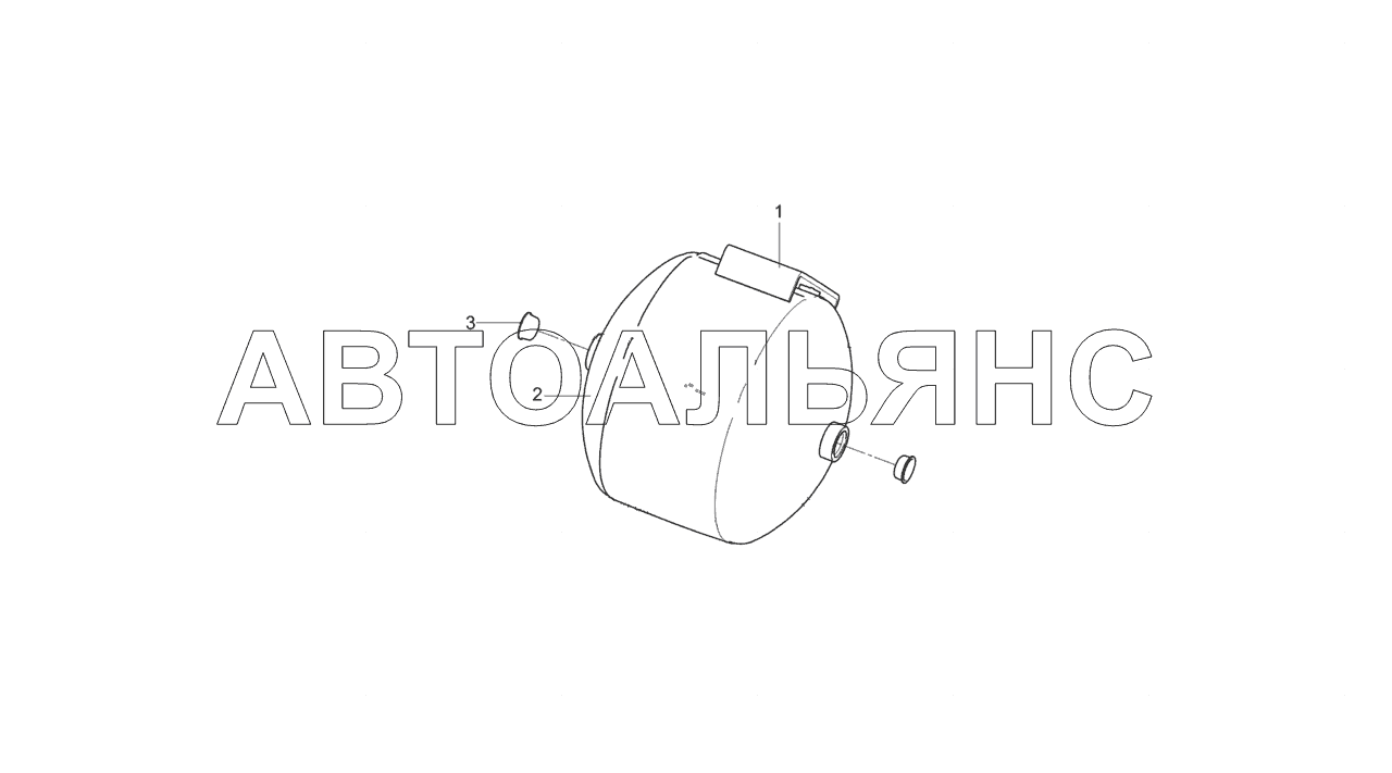 53205-3513009 Ресивер в сборе с кронштейном