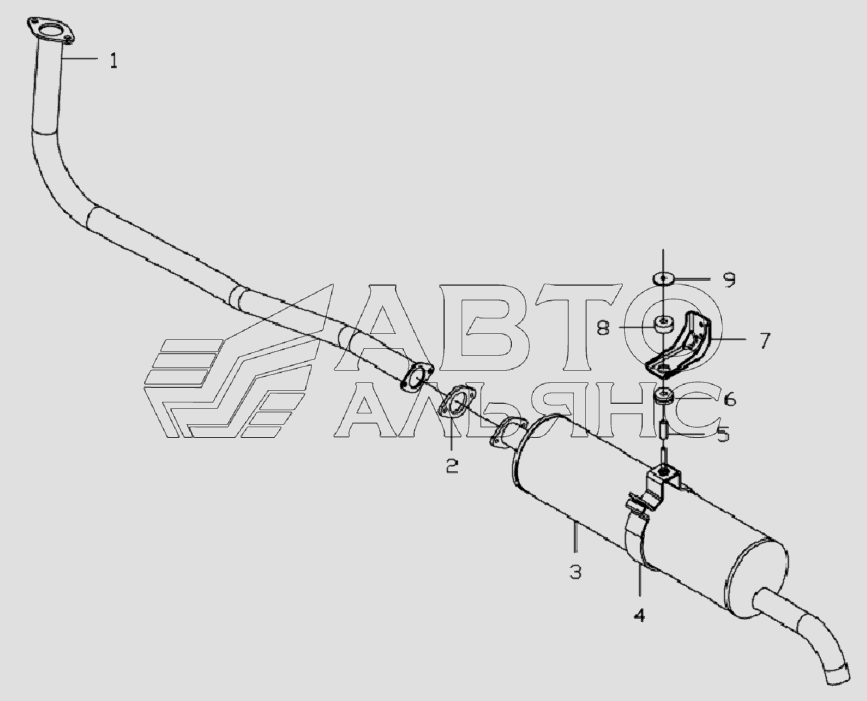 1200D128 Exhaust system