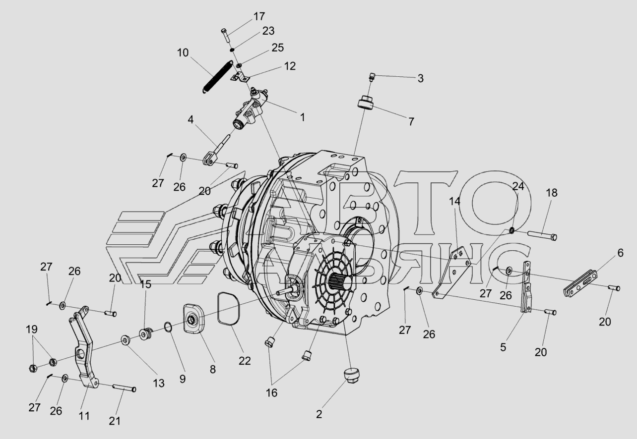 Редуктор бортовой КЗК-10-0107200-02