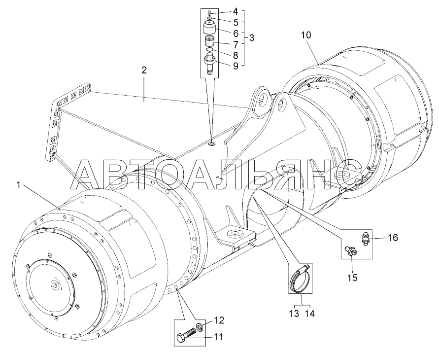 Мост ведущий задний (75581-2400010);Driving axle