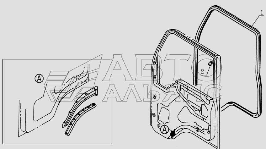 6107D4 Door seal parts