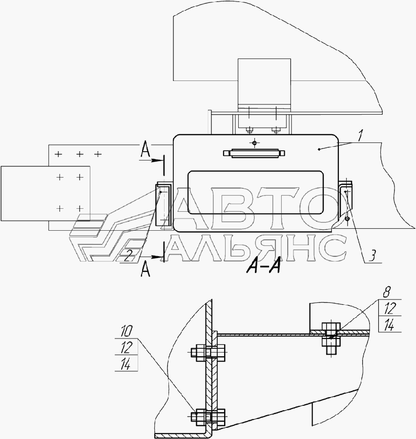 66065-3919005 Установка ящика для ЗИП