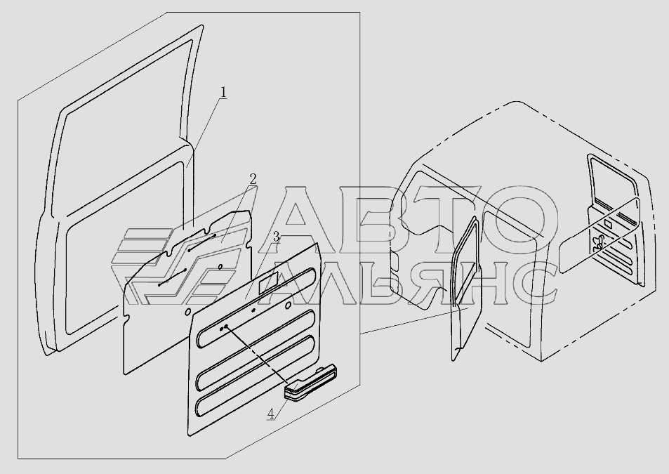 6202B3 Back-door protective panel