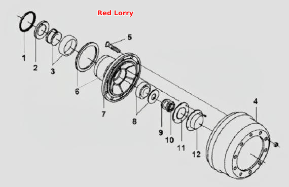 Front Wheel Hub & Brake Drum Subassembly