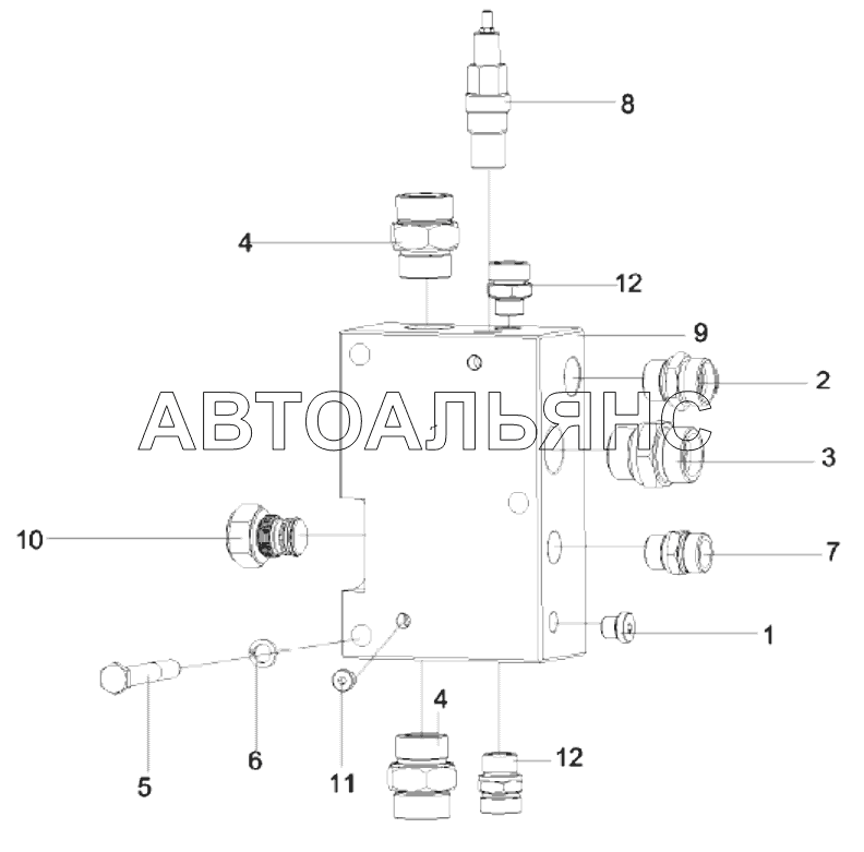 A810201069482 Чертеж, частичная установка, переходной блок