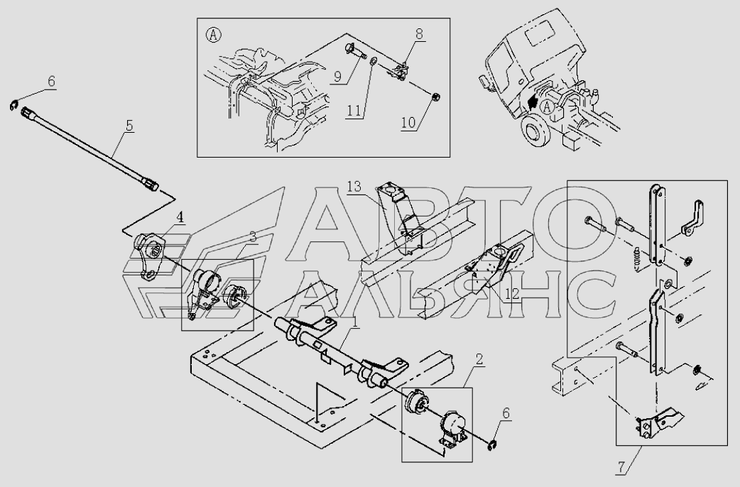 5002D120 Cabin reversal mechanism