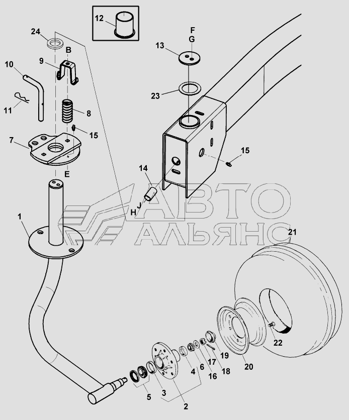9352/4952/2952/8152 (INCLUDING “i” AND “c” MODEL) TRACTORS FORMED CASTERS