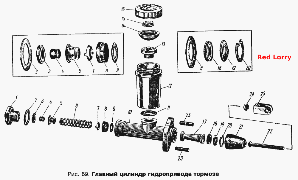 Главный цилиндр гидропривода тормоза