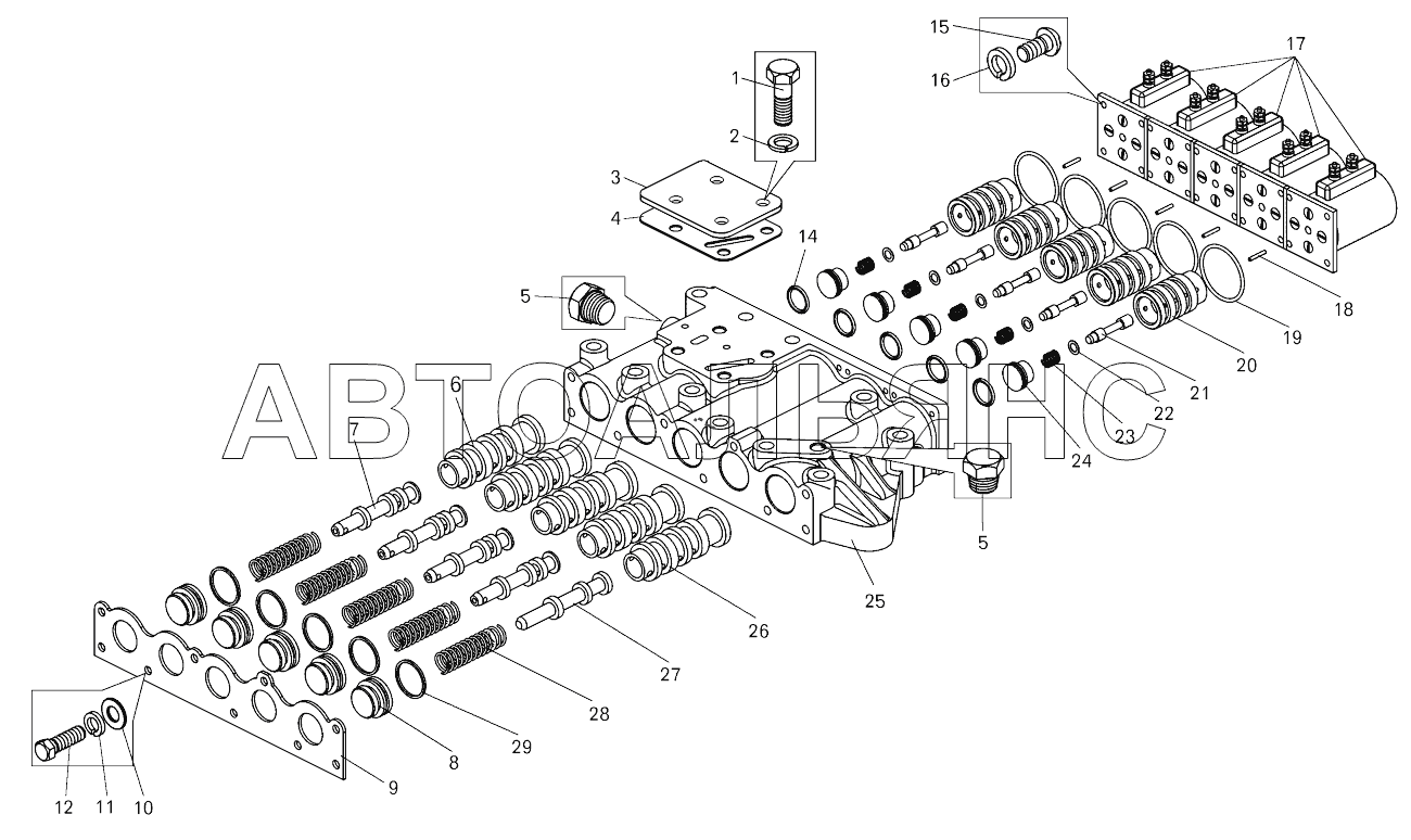 Механизм управления гидромеханической передачей ;Hydromechanical gear control unit