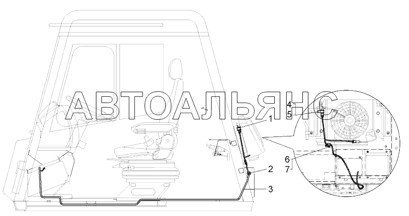 Монтаж проводов кондиционера (75137-3700072-10);Mounting of conditioner wires
