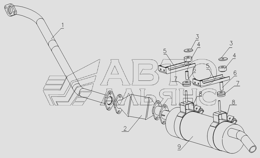 1200D200 Exhaust system