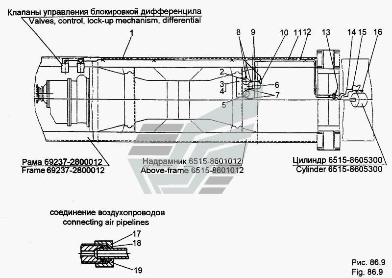 Установка трубопроводов системы управления