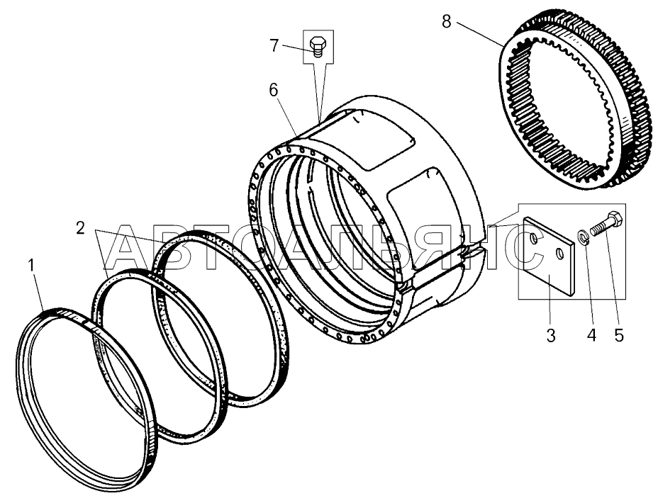 Ступица электромотор-колеса (75580-3104006);Electromotor-wheel hub