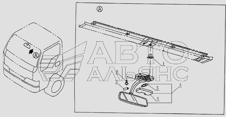 8201E0 Inner rear view mirror