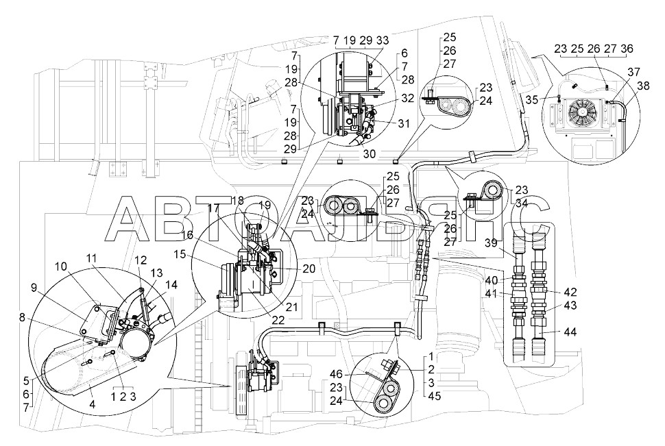 Установка трубопроводов кондиционера (75131-8100008-50);Mounting of conditioner pipelines