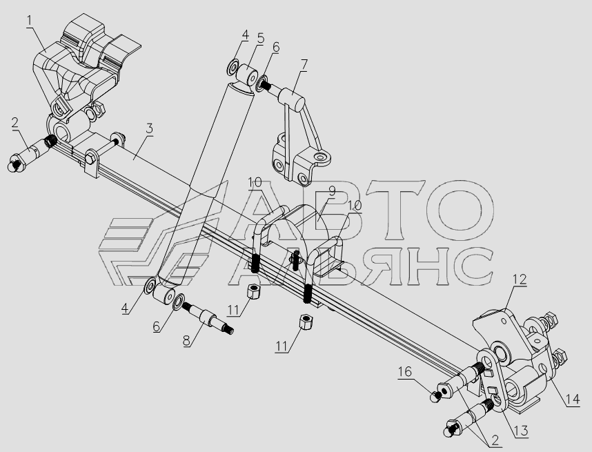 2901D200 Front suspension assembly