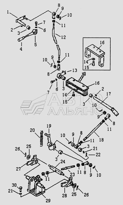 PARKING BRAKE LINKAGE PD320Y-l PD320Y-2