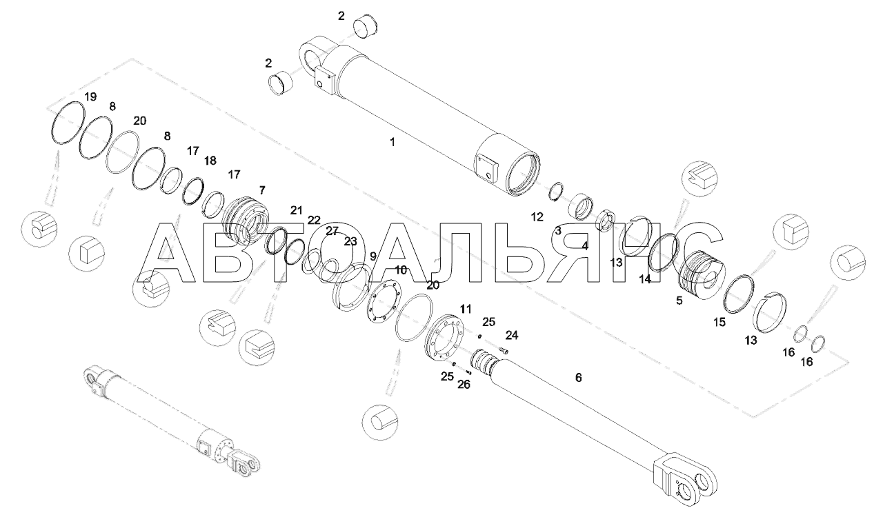12554354 Hydraulic cylinder, в„–5