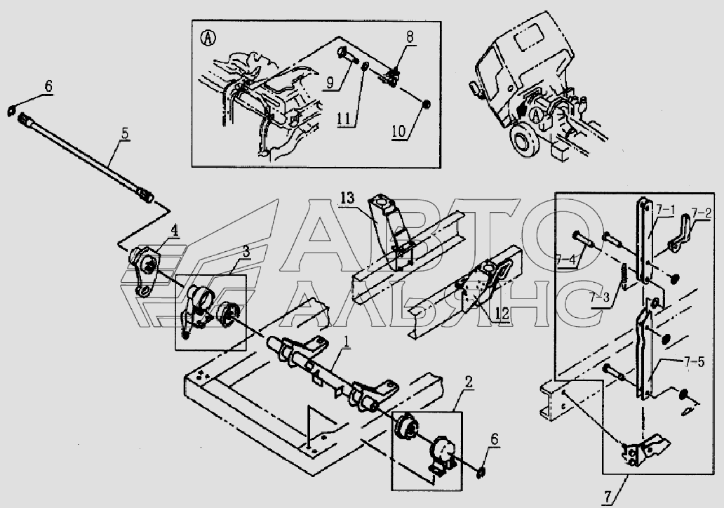 5002DF4JC Cab reversal mechanism